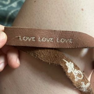 Taylor Swift brown leather bracelet love love love fearless